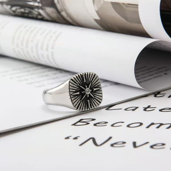 

polaris pirate sailor compass ring male, Silver
