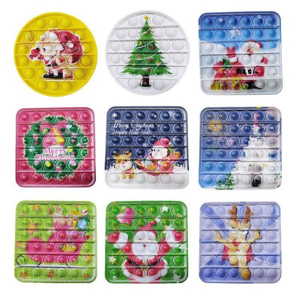 

christmas tree hat old man elk magic castle pioneer fidget toys push bubbles children's autism stress reliever puzzle squeeze toy