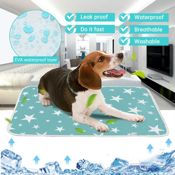 

small animal supplies dog cooling mat reusable diaper urine pad for dogs pet summer bed washable absorbent breathable car accessories