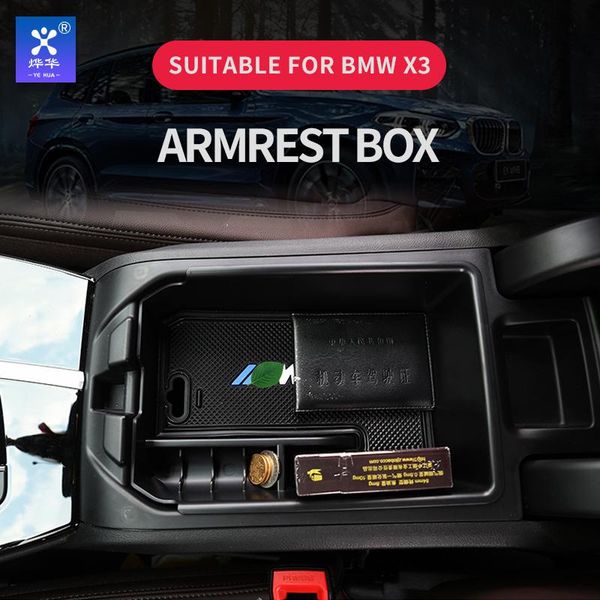 

car organizer fit for x3 g01 f25 stowing tidying customization modification accessories interior central armrest storage holder box