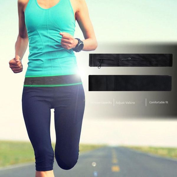 

running waist bag men women running belt invisible mobile phone money waist pack for workouts cycling travelling, Black;gray