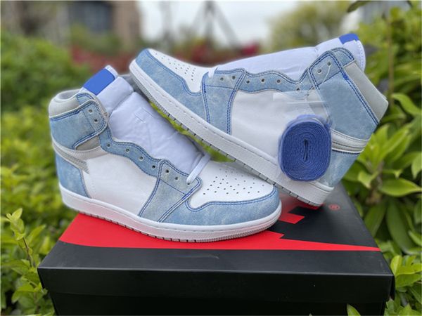 

2021 release 1 high og hyper royal outdoor shoes men women sneakers light smoke grey white trainers sports with original box us 5-13