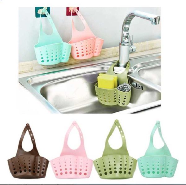 

storage baskets sink shelf soap sponge drain rack plastic basket bag faucet holder adjustable bathroom accessories kitchen box