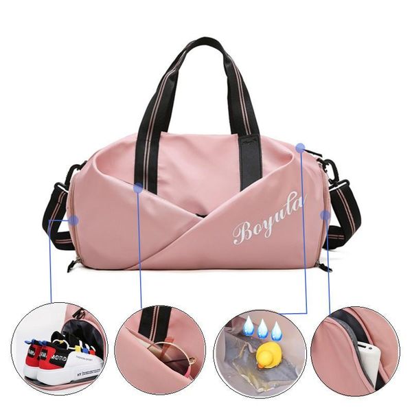 

outdoor bags women's gym bag sports fitness handbag training for shoes travel female dry and wet yoga mat sac de mochila sporttas