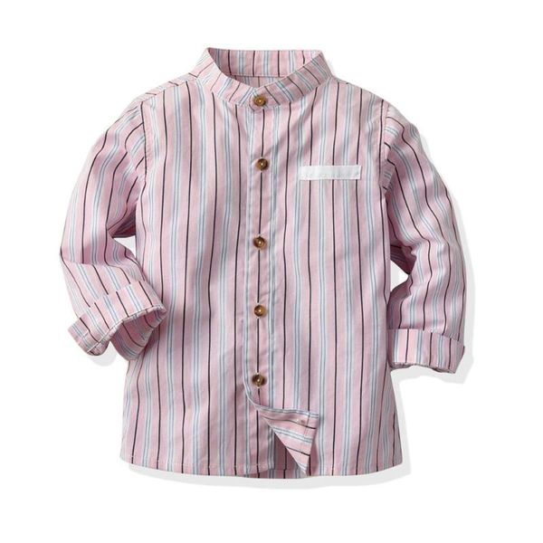 

shirts spring autumn 2021 boys long sleeve classic plaid lapel with pocket baby casual shirt kids clothing, White;black
