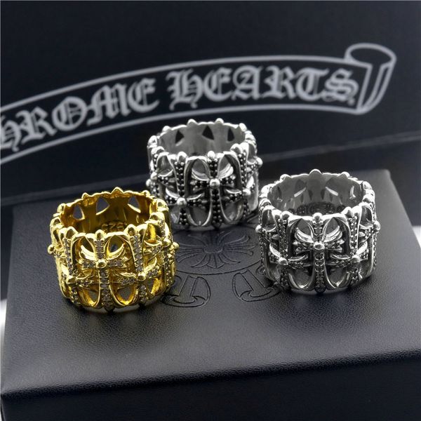 

party favor chrome/hearts rings ch croquetai silver personalized cross tombstone ring trend hip hop inlaid zircon rings