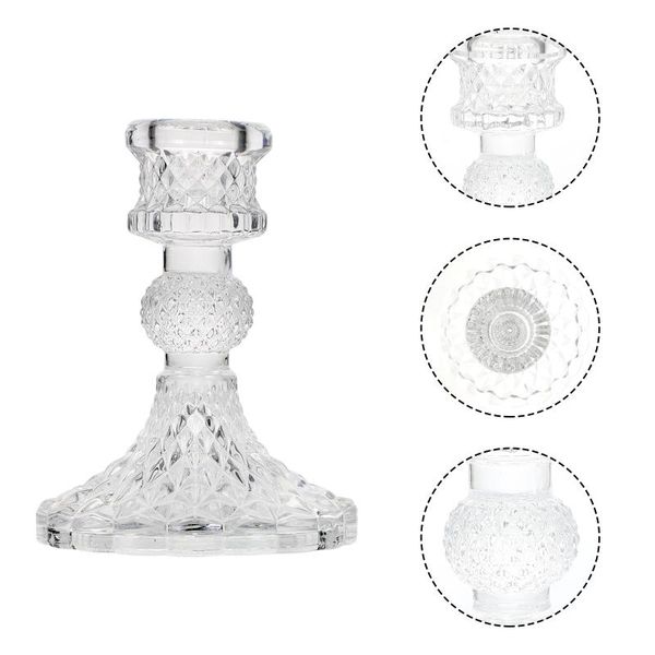 

candle holders 2pcs festival party cup novel glass candlestick for home transparent