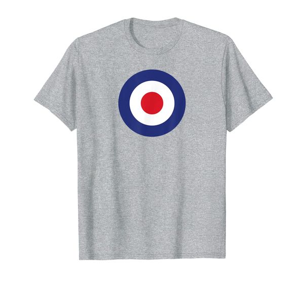

raf roundel bullseye target british mod pop art t- shirt, White;black