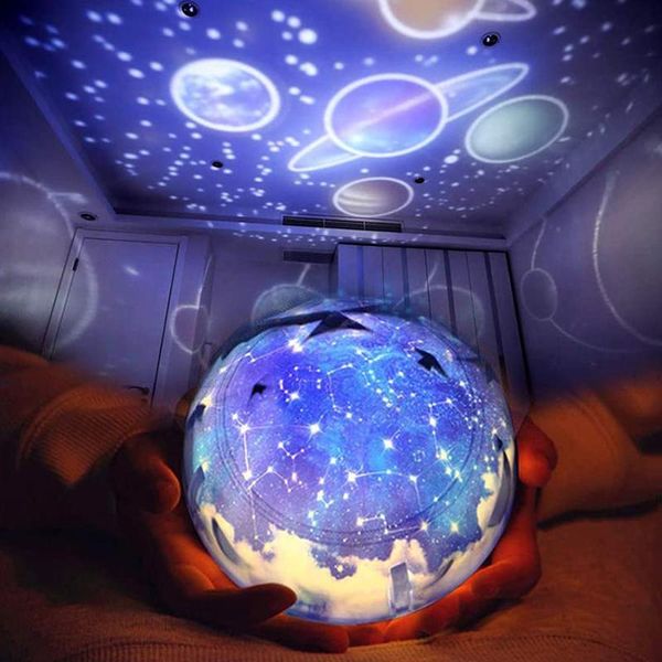 

night lights galaxy star projector universe lamp creative magic house planetarium led rotating children's gift
