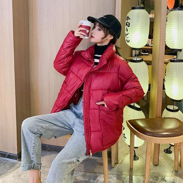 

2021 winter women parka hooded pocket coat warm bomber jacket cotton style long plus size large hoody1, Black