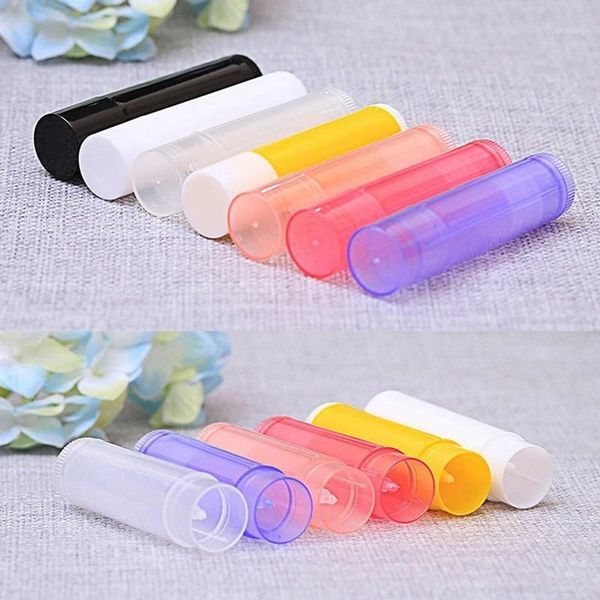 

storage bottles & jars 10 pcs empty lip tubes bulk 5g 5ml with twist bottom lipstick clear refillable container for diy cosmetic makeup