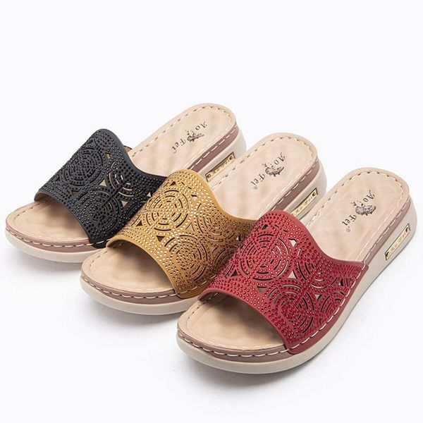 

sandals woman retro women's shoes flat heels ladies rome footwear women design plus size, Black