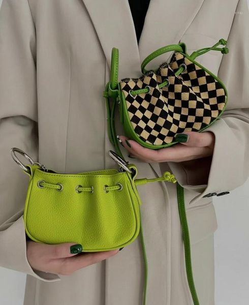 

evening bags horsehair one-shoulder diagonal bag ladies ring mini tiny handbag folds green purses leather crossbody sliver glitter laser1