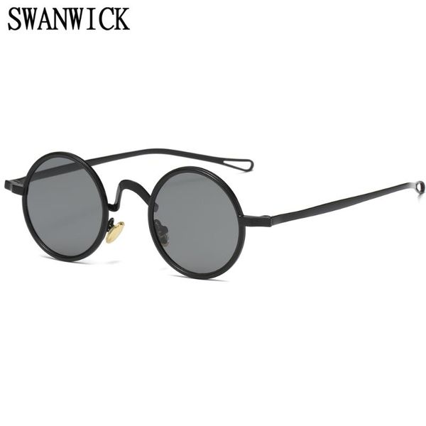 

sunglasses swanwick round polarized for men retro metal sun glasses women steampunk style frame eyewear uv400 gold black summer, White;black