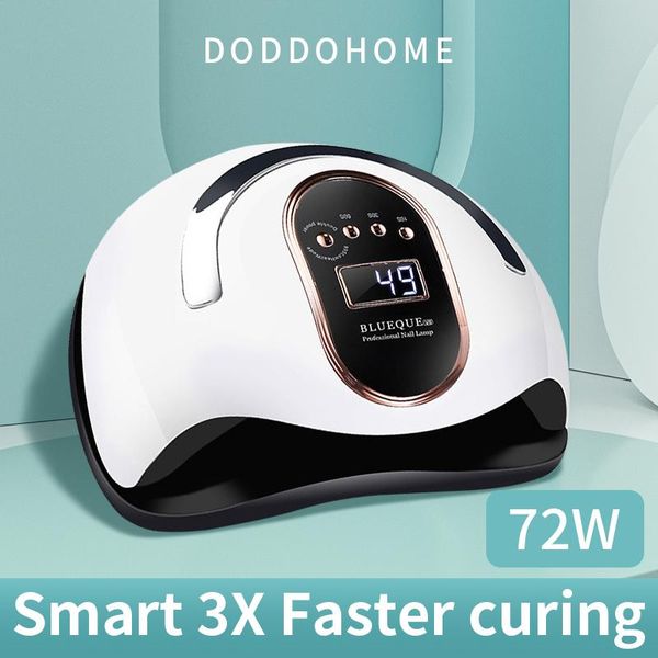 

nail dryers smart 3x 72w uv lamp gel dryer 36 pcs led professional salon for nails manicure tool with motion sensing tools