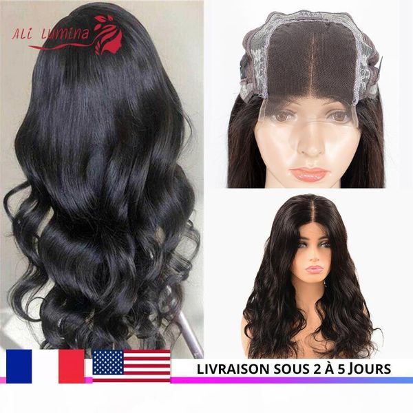 

4x4 lace closure wig brazilian body wave human hair wigs pre plucked baby hair 180% remy lace wigs 30 inch wig fast to usa, Black;brown