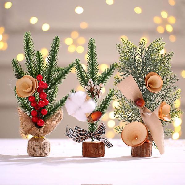 

christmas decorations 25cm miniature tree deskatmosphere layout simulation for home navidad 2022