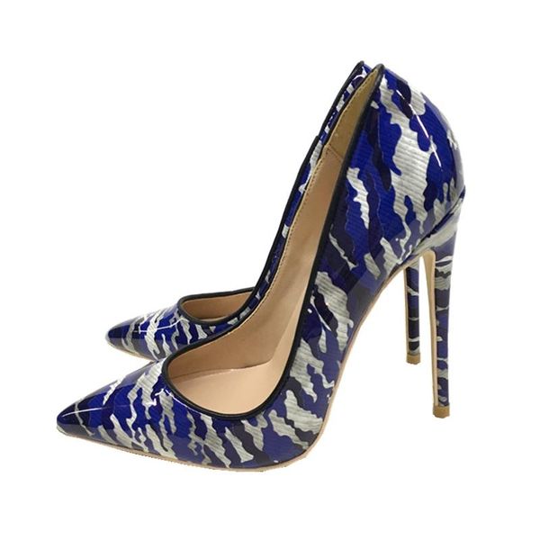 

dress shoes 2021 women's colorful graffiti celebrity high heels 12cm pointed heel shallow mouth single banquet, Black