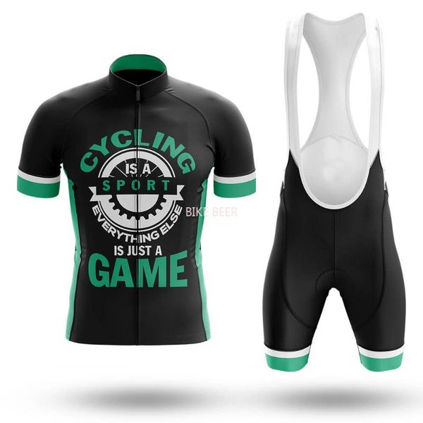 

racing sets 2021 cycling is a sport pro jersey set mtb bicycle clothes sportswear bike clothing maillot ropa ciclismo, Black;blue