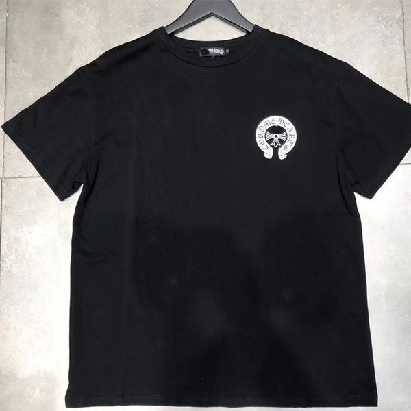

shirt korean fashion brand american emperament sanskrit printed women's short sleeve and loose mid long lovers' op, White