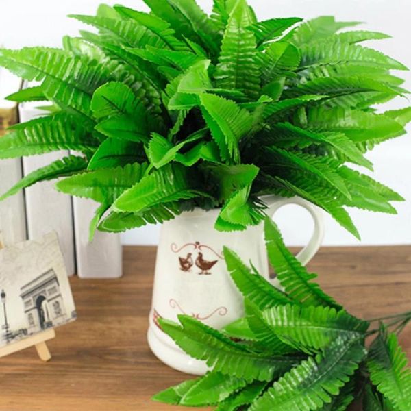 

1pc 7 branches false plant artificial fern leaves wedding bonsai stage party home office deskgarden balcony decor