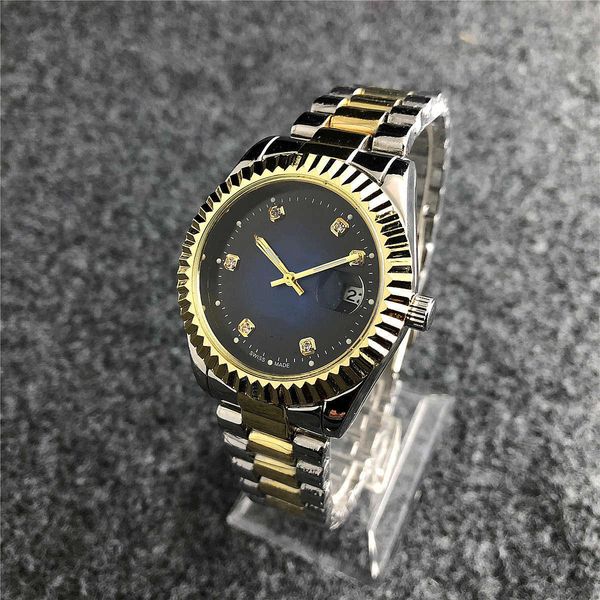 

36.4mm european fashion simple women's watch steel band strap casual men's watch college style personality wild quartz watch, Slivery;black