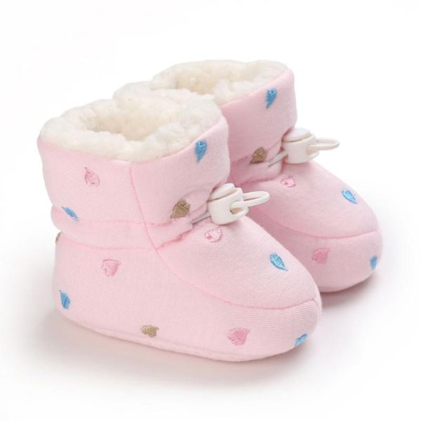 

boots baywell winter born baby cotton warm booties boy girl star shoes toddler comfort soft anti-slip infant first walkers, Black;grey
