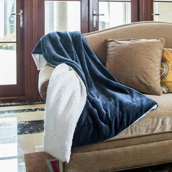 

explosive autumn and winter thick double layer flannel blanket sherpa lamb blanket