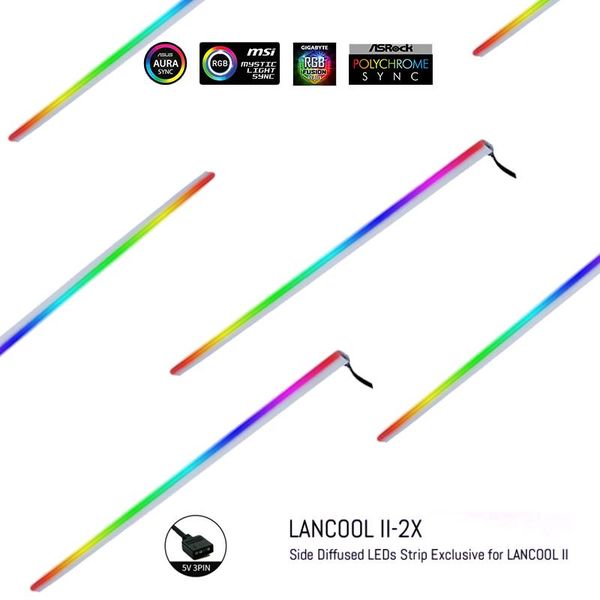 

llancool ii rgb strip for lancool ii case decaoration,395mm 37 leds,5v argb m/b sync, lancool-ii-2x