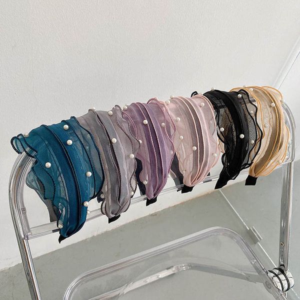 

girls hair accessories sticks teenage kids headbands childrens lace pearl princess head bands hairbands accessory b7408, Slivery;white