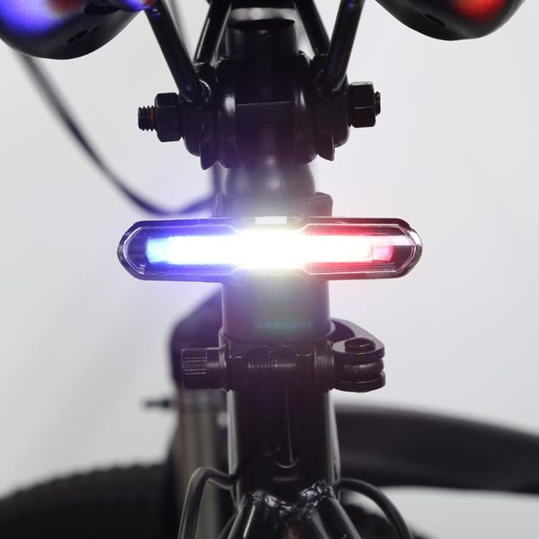 

bike lights bicycle light dual color waterproof usb rechargeable multi lighting modes cycling led rear taillight with memory function