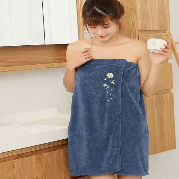 

towel wearable bath microfiber soft fashion ladies quick dry water absorption bathrobe home bathroom accessories