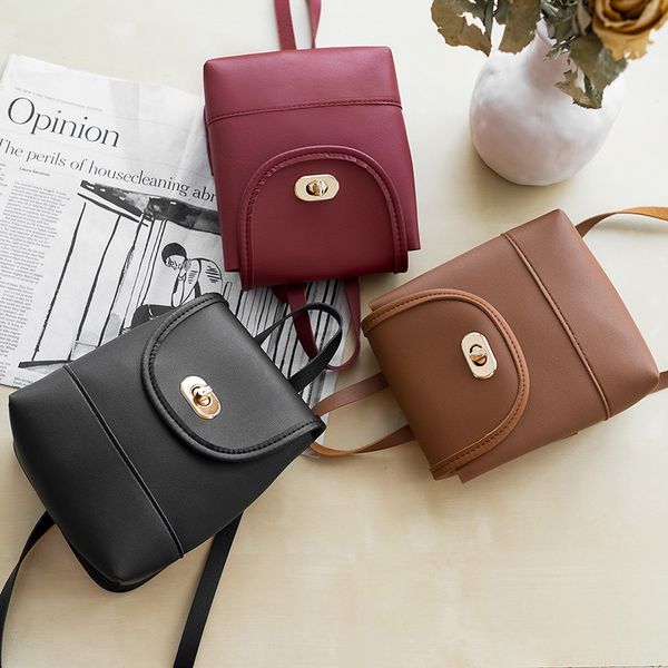 

mini backpack women leather crossbody shoulder bags female multi-function small back pack fashion bagpack for teenage girls kids