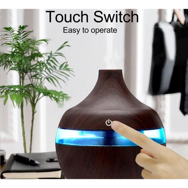 

new aromatherapy essential oil diffuser bamboo humidifier wood grain ultrasonic cool mist diffusers with 7 led colo jllxip sport777