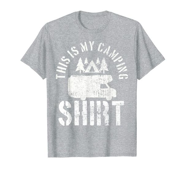 

camping trailer camper van mobile home caravan motorhome t-shirt, White;black