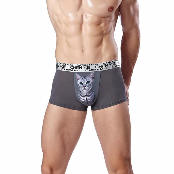 

underpants brand men's underwear antibacterial moisture absorbent soft elastic waistband male panties boxer, Black;white