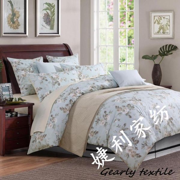 

60 thread pure cotton satin home textile four piece set
