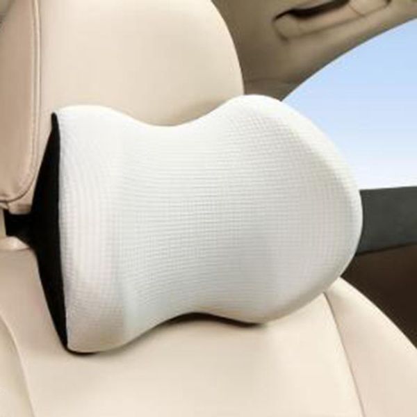

seat cushions 1pc car headrest neck pillow for chair in auto memory foam cotton mesh cushion fabric cover soft head rest travel support