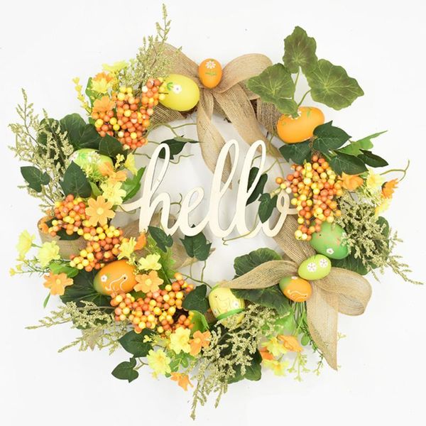 

spring wreath easter decoration branches leaves european style home window vine wall hanging ornaments door artificial plants
