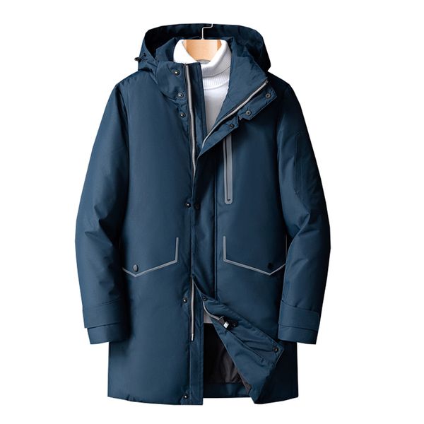 

men's down et, warm, thick, waterproof, quilted, windbreaker, hoodie, new in winter 2021, Black