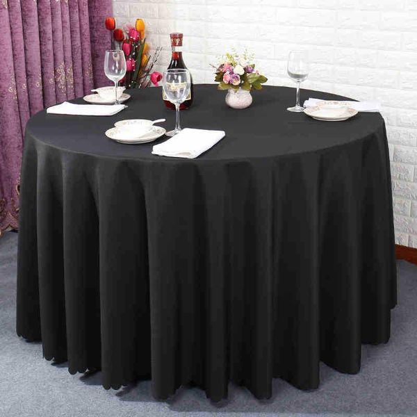 

polyester round tablecloth nappe table cover table cloth black and white for banquet wedding party decor ing