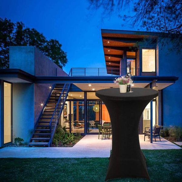 

table cloth wedding cocktail cover round fitted stretch spandex for party