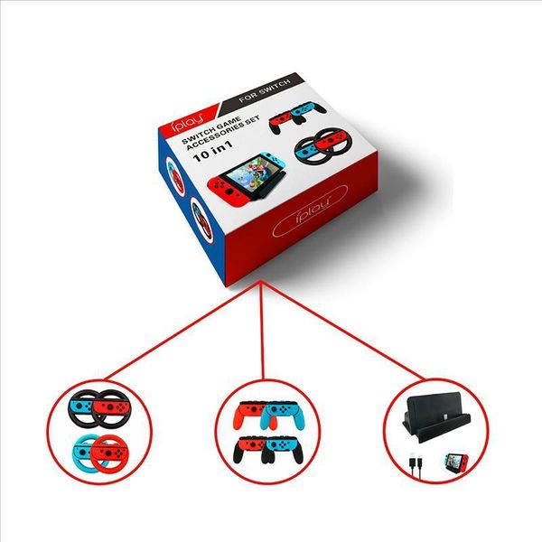 

game controllers & joysticks yiwa 10-in-1 accessory set steering wheel controller grips usb type-c cable charge dock