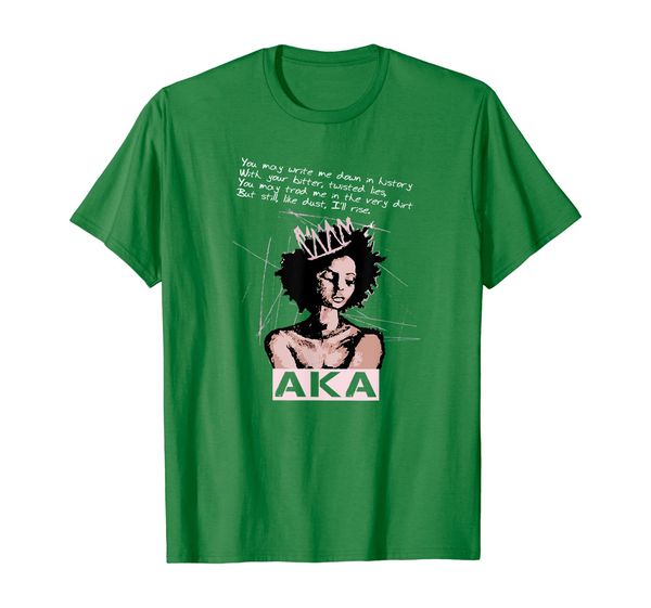 

aka shirt, pink green poem style sorority 1908, White;black