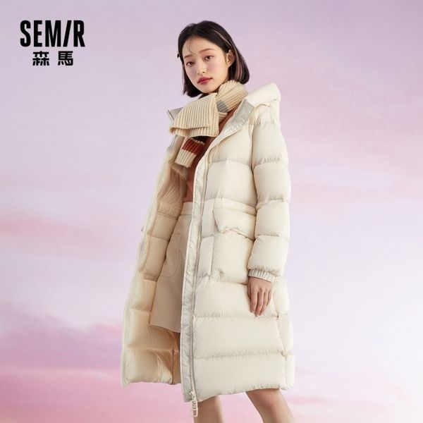 

semir women's long sved et, medium length light coat, black, winter, 2020
