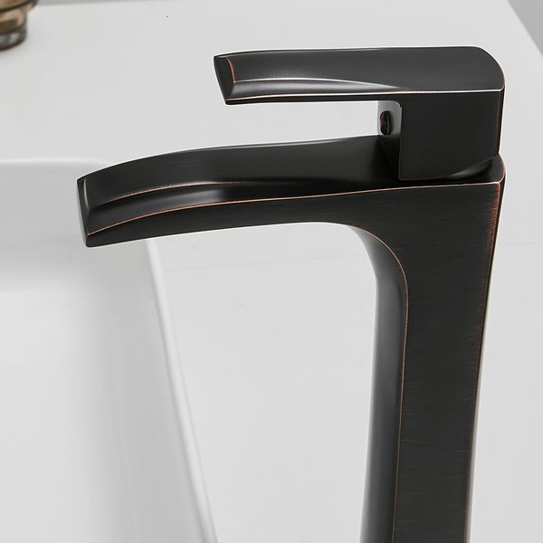 

bathroom sink faucets black single handle cold switch water mixer taps wash basin deck mounted cjc4