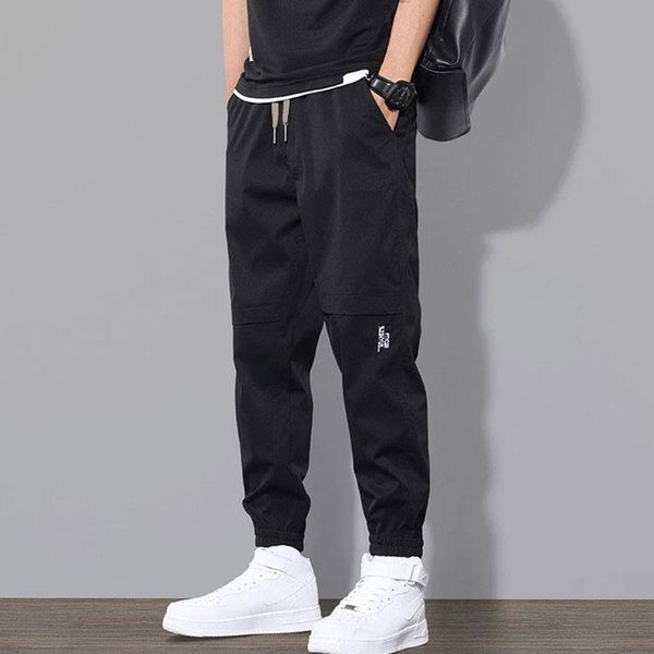 

men's pants tooling casual loose sportswear trend 2021 thin autumn leggings, Black