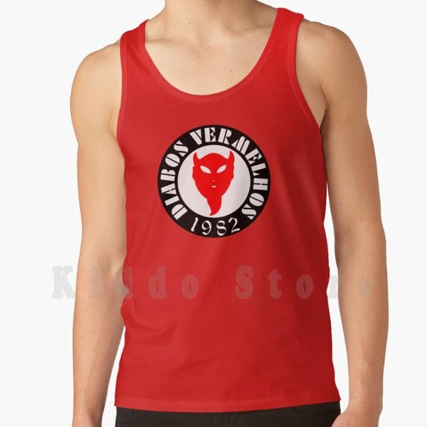 

men' tank diabos vermelhos vest sleeveless emblema campeonato out of many one portuguese tetra curva norte sl, White;black