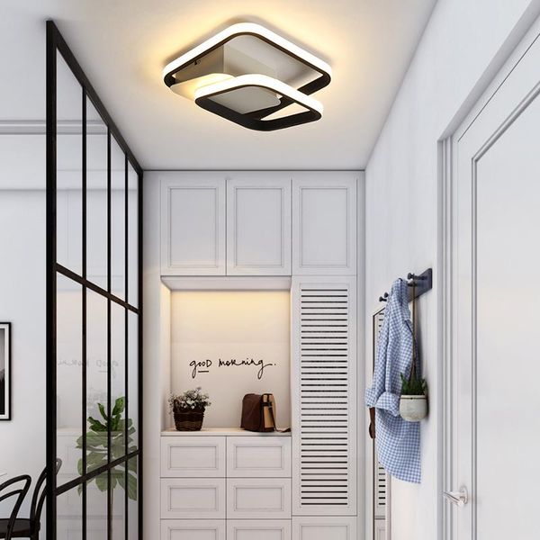 

modern led chandelier black white frame chandelier lighting bedroom porch corridor balcony nordic lighting room light