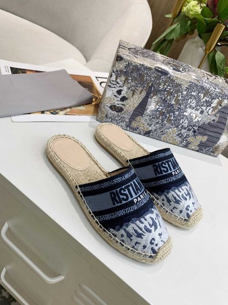 

d family embroidered fisherman's half slippers for women xxgy zlh, Black